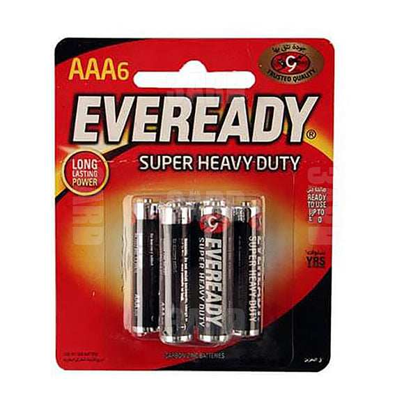 Eveready Type AAA Super Heavy Duty Batteries 6 pcs - Pack of 1