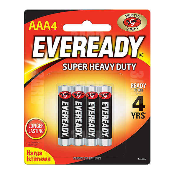 Eveready Type AAA Carbon Zinc Batteries 4 pcs - Pack of 1