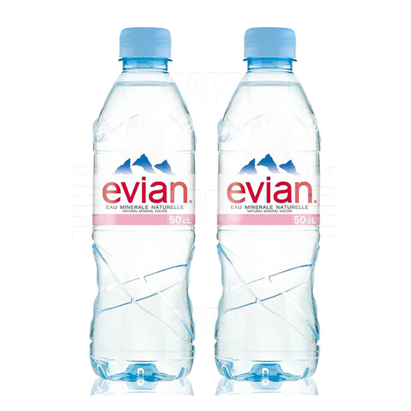 Evian Natural Drinking Water 500ml - Pack of 2