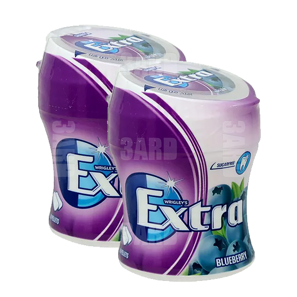 Extra Blueberry Sugar Free Gum 60 Pcs 84g - Pack of 2