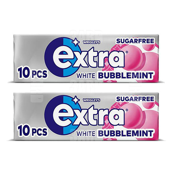 Extra Bubblemint Gum Sugar Free 10 pcs - Pack of 2