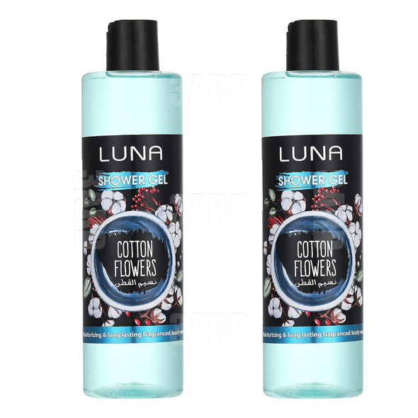 Luna Shower Gel Cotton Flowers 500ml - Pack of 2