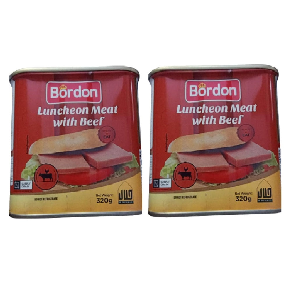Bordon Luncheon Meat with Beef 320g - Pack of 2