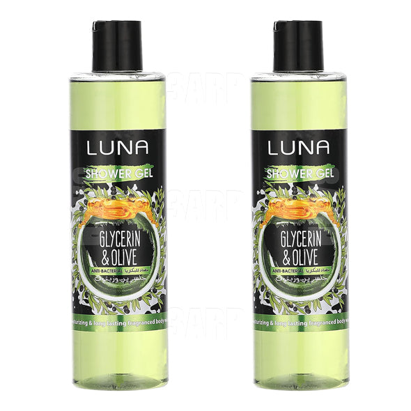 Luna Shower Gel Glycerin & Olive 500ml - Pack of 2