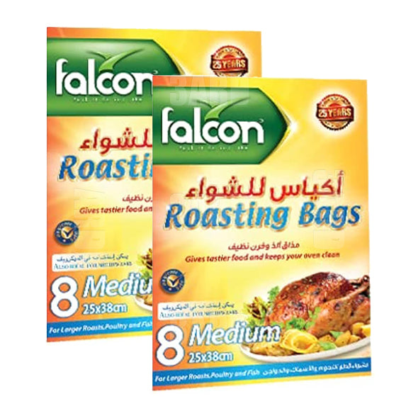 Falcon Roasting Bag 25x38 cm 8 bags - Pack of 2