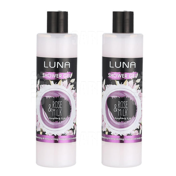 Luna Shower Gel Rose & Milk 500ml - Pack of 2