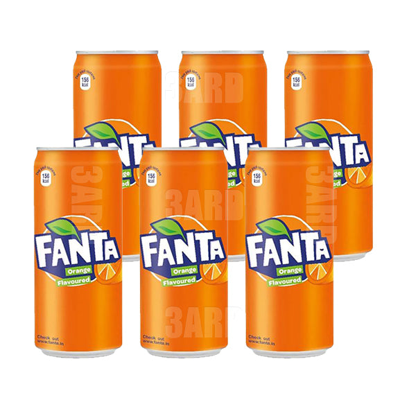 Fanta Orange Can 300ml - Pack of 6