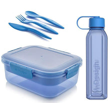 Load image into Gallery viewer, M-Design Lunch Set - 2.1L Lunch Box &amp; 800ml Water Bottle &amp; 3pcs Cutlery Set
