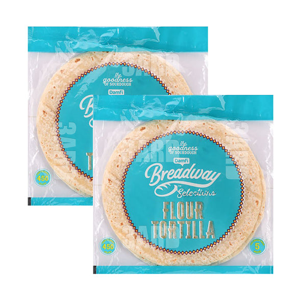 Breadway Large Flour Tortilla Bread 450g - Pack of 2