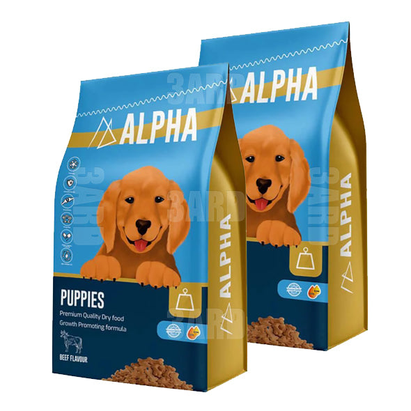 Alpha Dog Dry Food Puppies Beef 10kg - Pack of 2