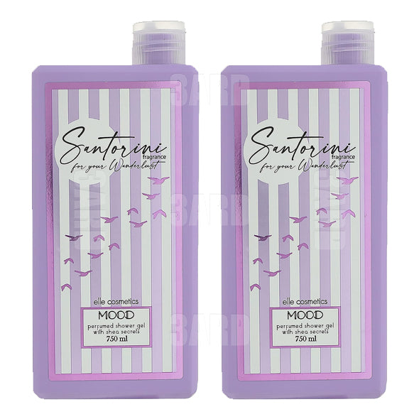 Mood Shower Gel Santorini Purple 750ml - Pack of 2