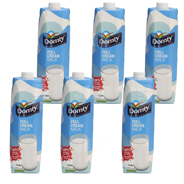 Domty Full Cream Milk 1L - pack of 6