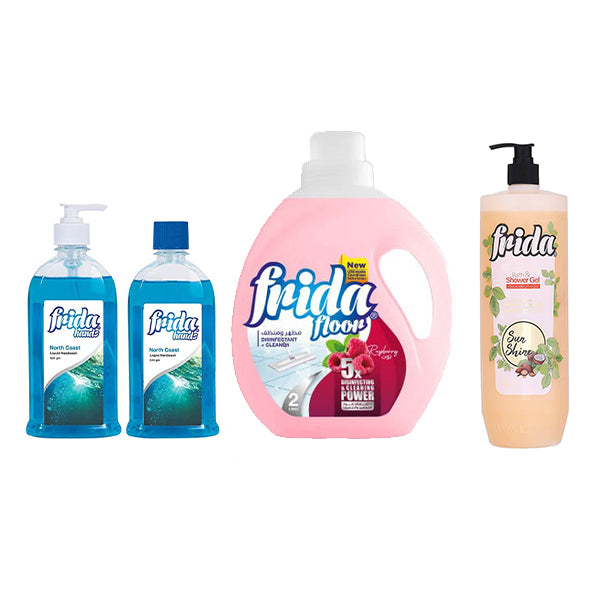 Frida Shower 1.2 L + Hand Wash 1+1 + Frida Floor 2L