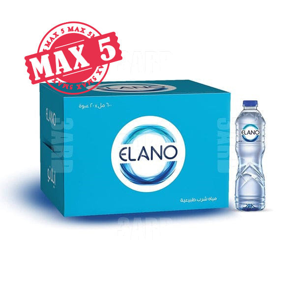 Elano Natural Drinking Water 600ml - Pack of 20