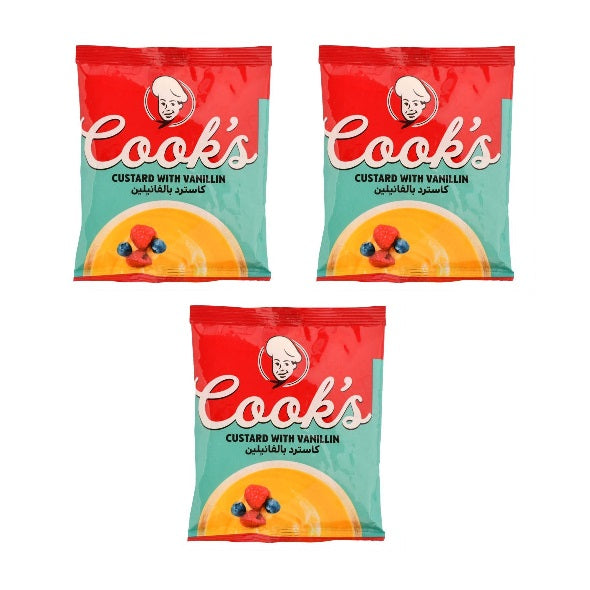 Cook's Custard with Vanillin 50g - Pack of 3