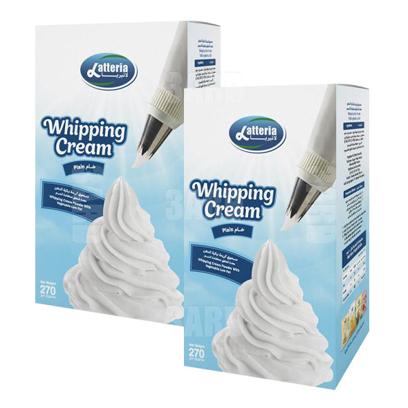 Latteria Plain Whipping Cream 45g 6 sachets - Pack of 2