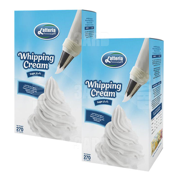 Latteria Whipped Cream with Sugar 45g 6 sachets - Pack of 2