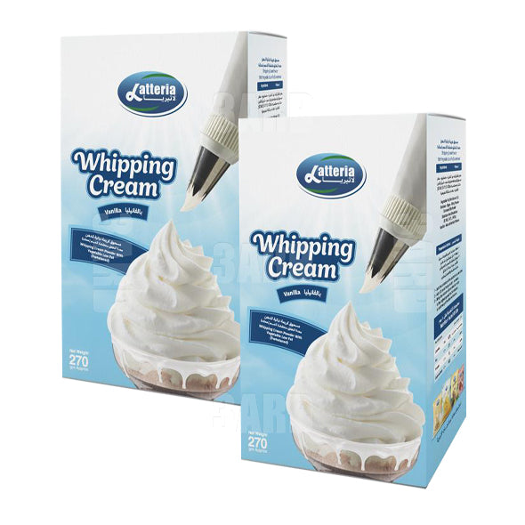 Latteria Vanilla Whipped Cream 45g 6 sachets - Pack of 2