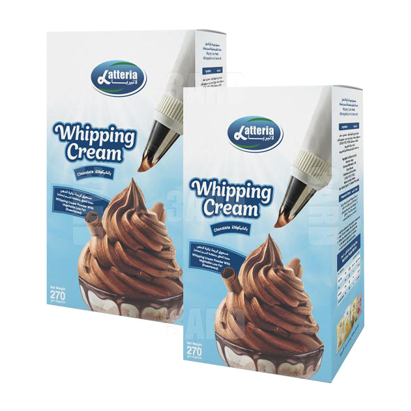Latteria Chocolate Whipped Cream 45g 6 sachets - Pack of 2