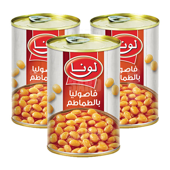 Luna Beans With Tomatoes 400g - Pack of 3