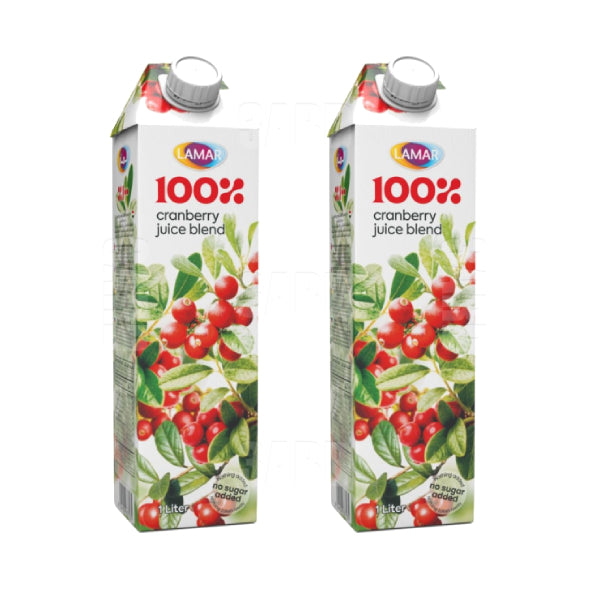 Lamar 100% Cranberry Juice Blend 1L - Pack of 2