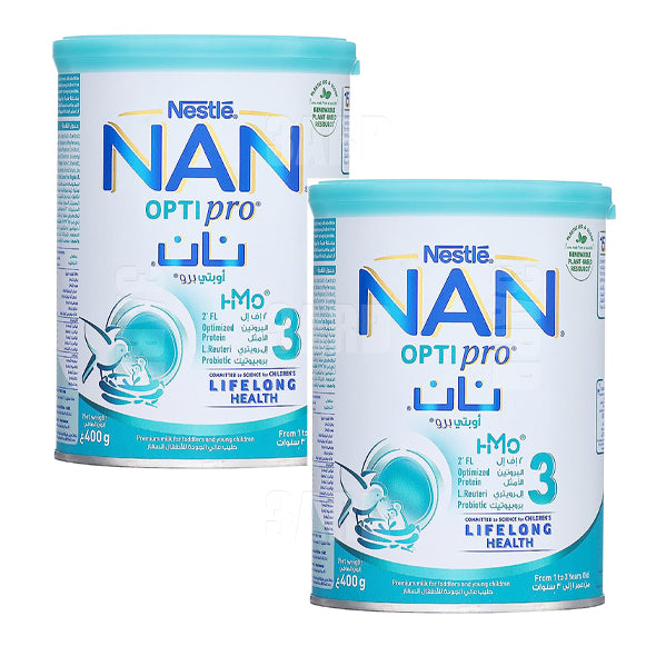 Nestle Nan 3 Baby Milk Stage 3 400gm - pack of 2