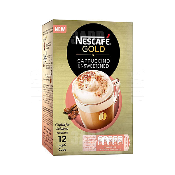Nescafe Gold Cappuccino Unsweetened 12 pcs - pack of 12
