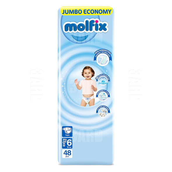 Molfix Size 6 Extra Large (16+Kg) 48 Pc - Pack of 1
