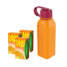 Load image into Gallery viewer, M-Design Bottle 650ml + 3 Suntop Orange Juice 250ml

