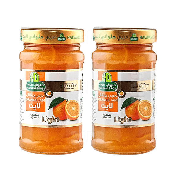 Halwani Lite Orange Jam 380g - Pack of 2