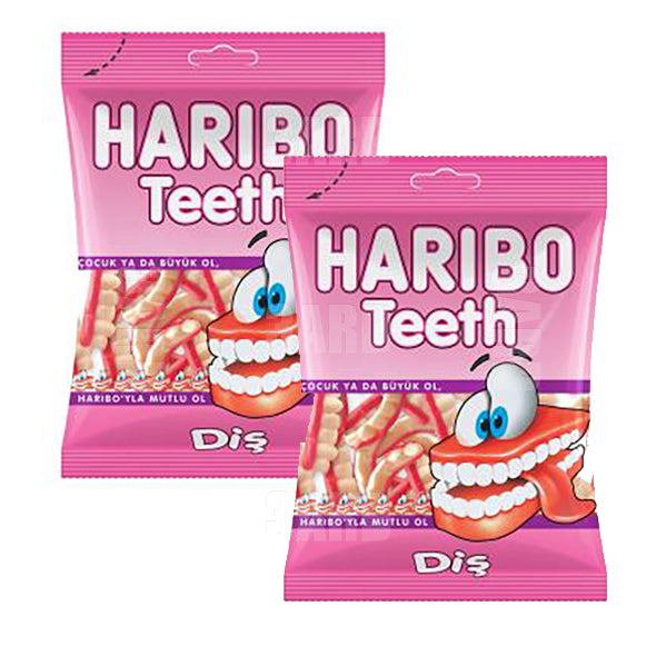 Haribo Teeth Jelly Candy 80g - Pack of 2