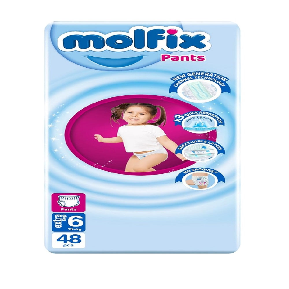 Molfix Pants Size 6 (15+ Kg) 48 pcs - Pack of 1