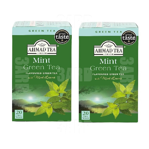 Ahmad Tea Green Tea Mint 20 Teabags - Pack of 2