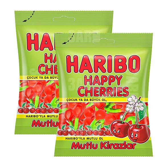 Haribo Happy Cherries Jelly Candy 80g - Pack of 2