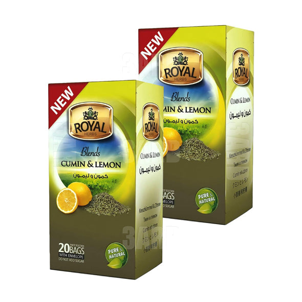Royal Lemon & Cumin Herbal Teabags 20 Pcs - Pack of 2