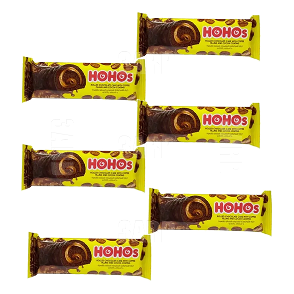 Hohos Rolled Chocolate Cake with Coffee - Pack of 6