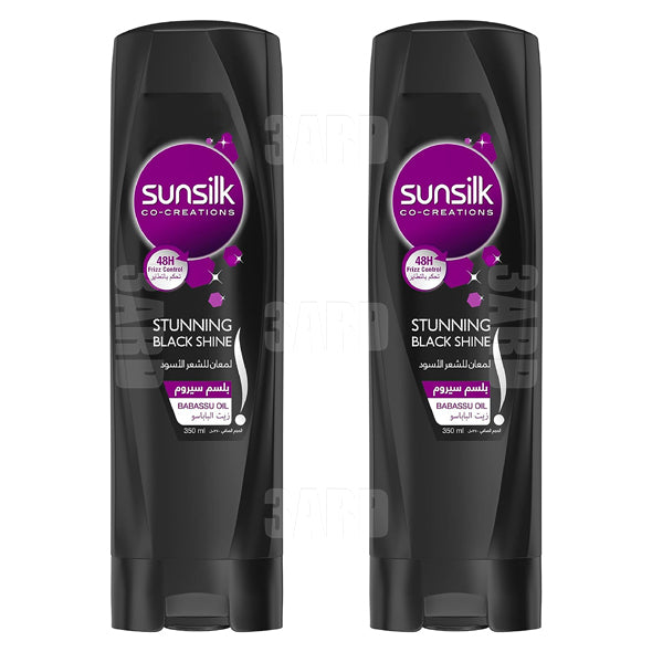 Sunsilk Hair Conditioner Black Shine 350ml - Pack of 2