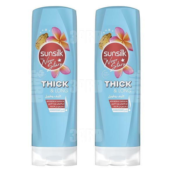 Sunsilk Hair Conditioner Thick & Long Biotin & Castor Oil 350ml - Pack of 2
