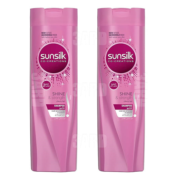 Sunsilk Hair Shampoo Shine & Strength Pink 350ml - Pack of 2