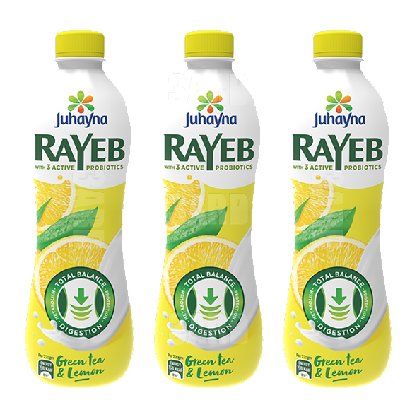 Juhayna Rayeb Green Tea Lemon 440ml - Pack of 3