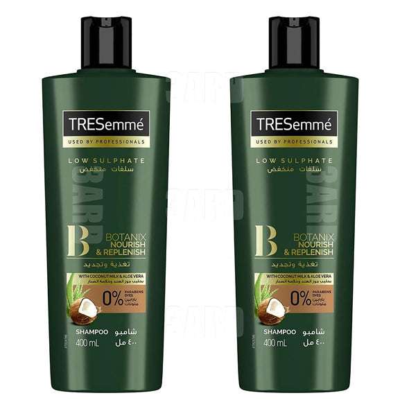 Tresemme Shampoo Nourish & Replenish with Coconut 400ml - Pack of 2