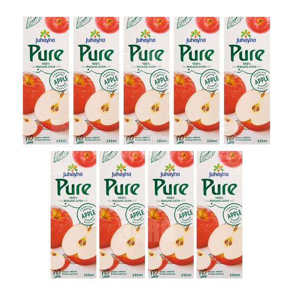 Juhayna Pure Apple Juice 235ml - Pack of 9