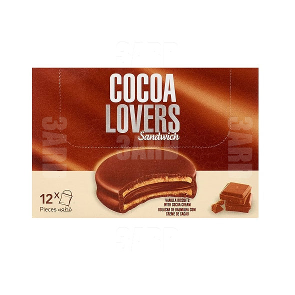 Cocoa Lovers Sandwich with Vanilla Biscuits with Chocoa Cream 39g - Pack of 12