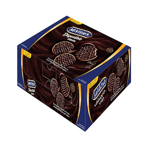 McVitie's Digestive Minis Dark Chocolate Wheat Biscuits 8 pcs. - Pack of 12