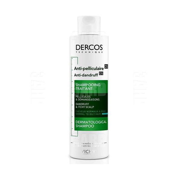 Vichy Dercos Anti Dandruff & Itchy Scalp Shampoo for Oily Hair 200ml - Pack of 1