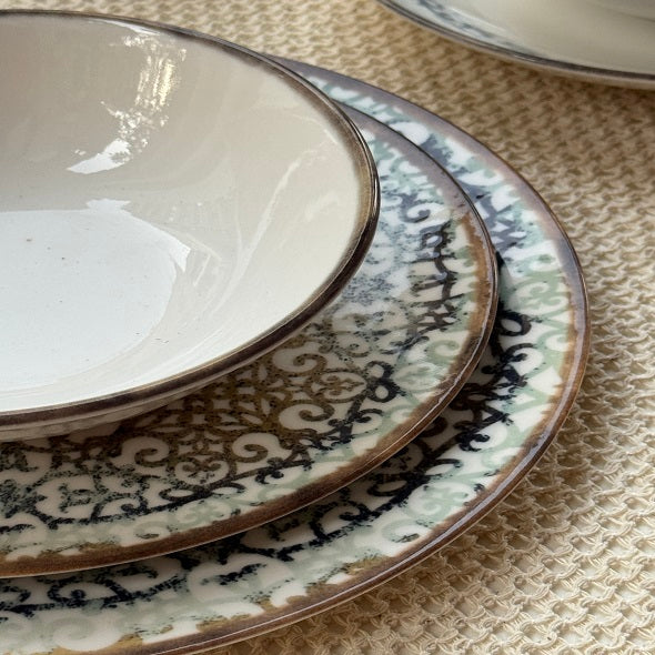 تولو طاقم بورسلين للعشاء ازرق قرطبة ٢٤ قطعة