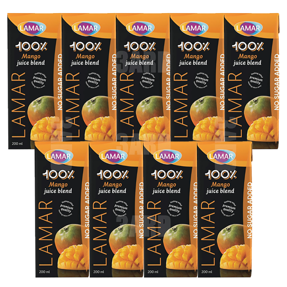 Lamar 100% Mango Juice Blend 200ml - Pack of 9