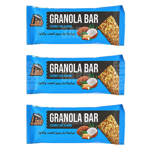 Lino Granola Bar Coconut & Almonds 40g - Pack of 3