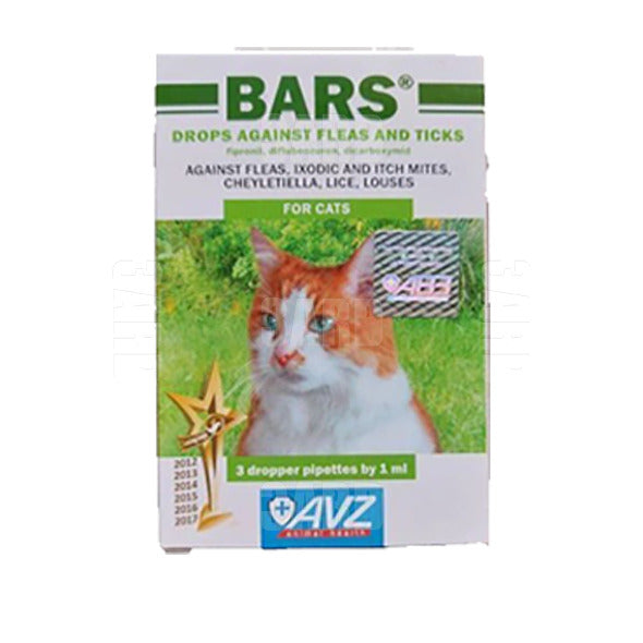 Bars Insecticidal Drops for Cats ( 1 Dropper ) - Pack of 4