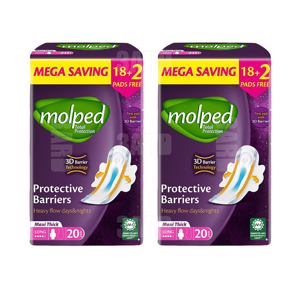 Molped Maxi Long Mega Saving Protective Barriers 20pcs - Pack of 2